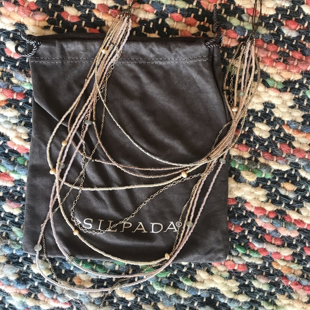 Silpada NEW Necklace Sterling Silver, Pearl, Bead